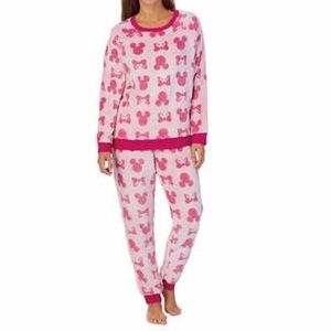 New Disney Minnie Mouse 2 Piece Jogger Lounge Set